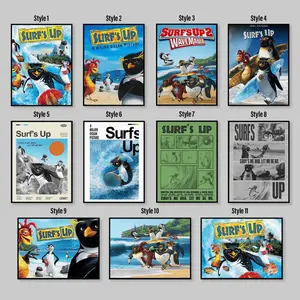 Surf's Up Movie Poster , Surf Up Poster, Mid Century Modern Surfs Up Poster, Movie Print Of Surf's Up, Surf's Up Children's Cartoon Animation, Print Poster