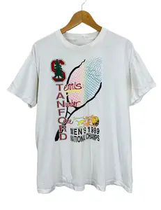 Vintage 1989 Stanford University Tennis National Champions T-Shirt