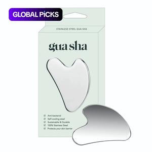 premium stainless steel gua sha facial tool - durable metal massage board for face and body, includes exquisite gift box, facial beauty machine