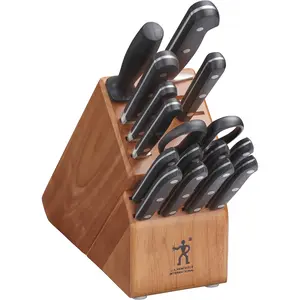 Henckels Classic 16-Pc Knife Block Set, Chef’s Knife, Steak Knives, Black