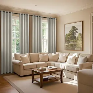 4-panel high light-blocking and heat-insulating thickened curtains, suitable for living rooms, bedrooms, children's rooms, studies, and offices, for daily home decoration. They can be machine washed by hanging with cable rings