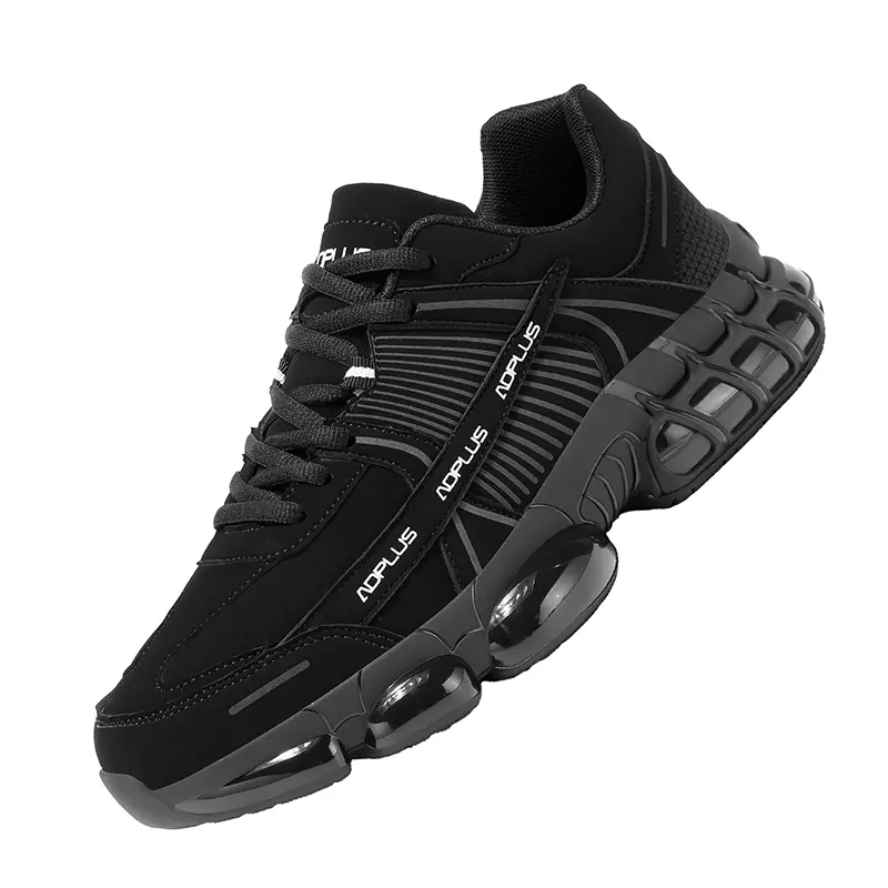 ADPLUS Architectural Chunky Sneakers – Men's & Women's Black Techwear Dad Shoes, Industrial Deconstructed Minimalist Platform Trainers for High Street Style