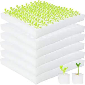 600 Pcs Hydroponic Sponges Soil-Less Cultivation Planting Gardening Tool Square Seedling Sponges for Small Bud Growth