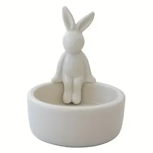 Easter Ceramic Decorative Table Candle Holder, Easter Candlestick, Spring Easter Ceramic Craft, Perfect for Easter Holiday