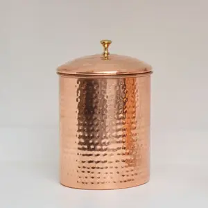Kitchen Storage, Container for Sugar, Flour, Coffee & Tea, Food Storage Canisters, Countertop Storage, Container with Lid, Copper Kitchen Accessories, Pure Copper Canisters, Small
