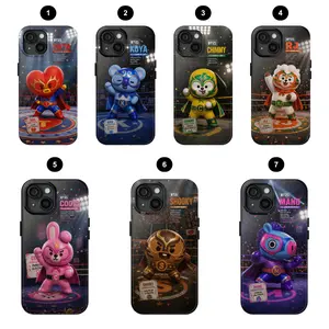 Chibi Mask Kpop Idol Phone Case, Protective Phone Cover for Music Fans, Phone Case Protector