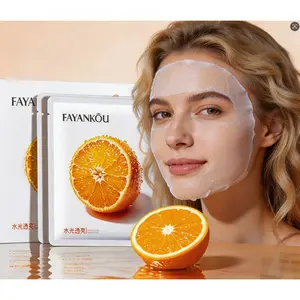 10pcs Fresh Orange Vitamin C Mask | Hydrate & Illuminate, Fix Dryness for Luminous Skin