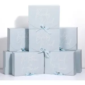8 Pack Blue Bridesmaid Proposal  Boxes with Ribbon 7.87 x 10.6 Inch Will You Be My Maid of  Bridesmaid Boxes for Wedding Bridal Shower Packaging Supplies Birthday Party Favors