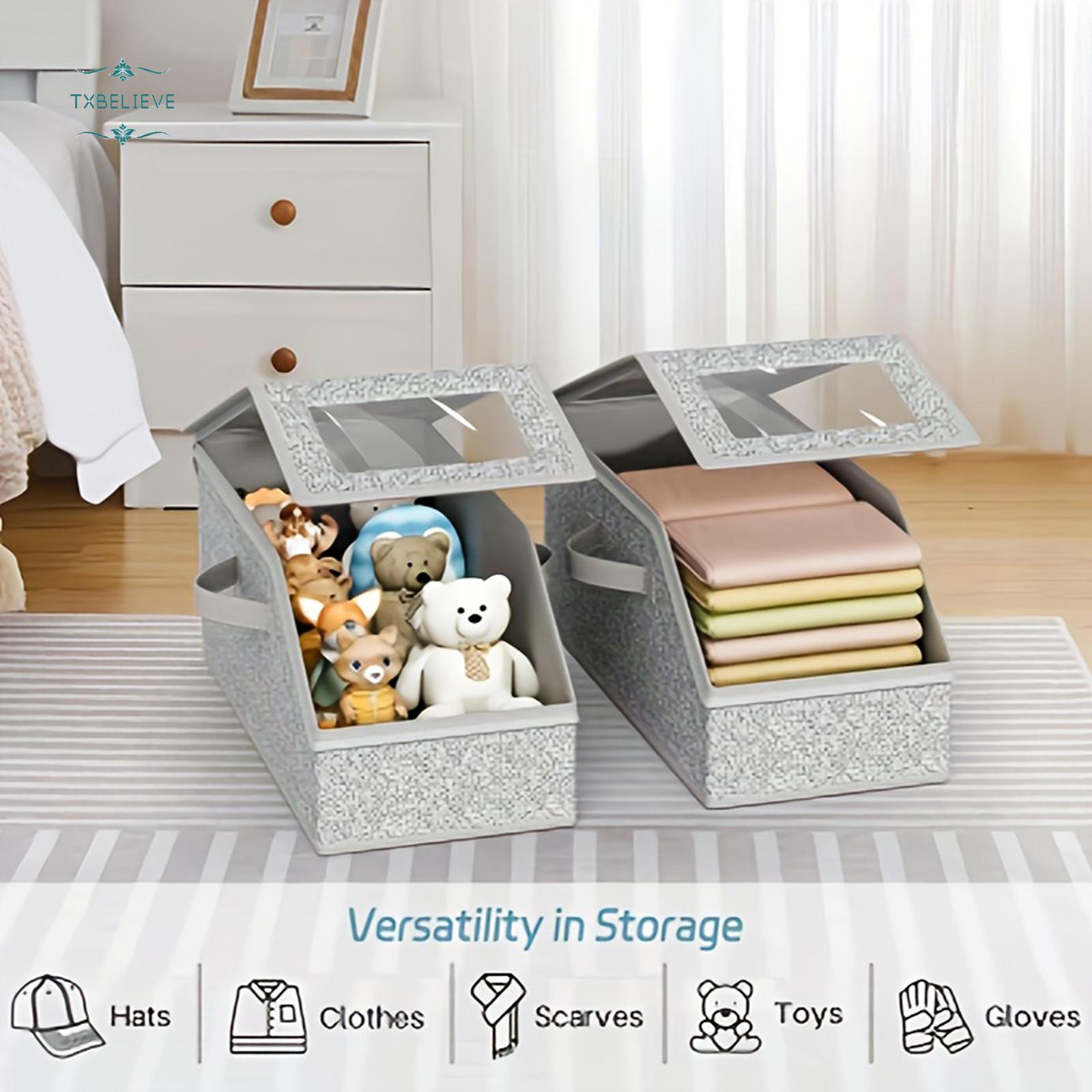 Stackable Hat Storage for Baseball Caps, Holds up to 24 Caps Hat Organizer for Closet, Sturdy Snapback Boxes