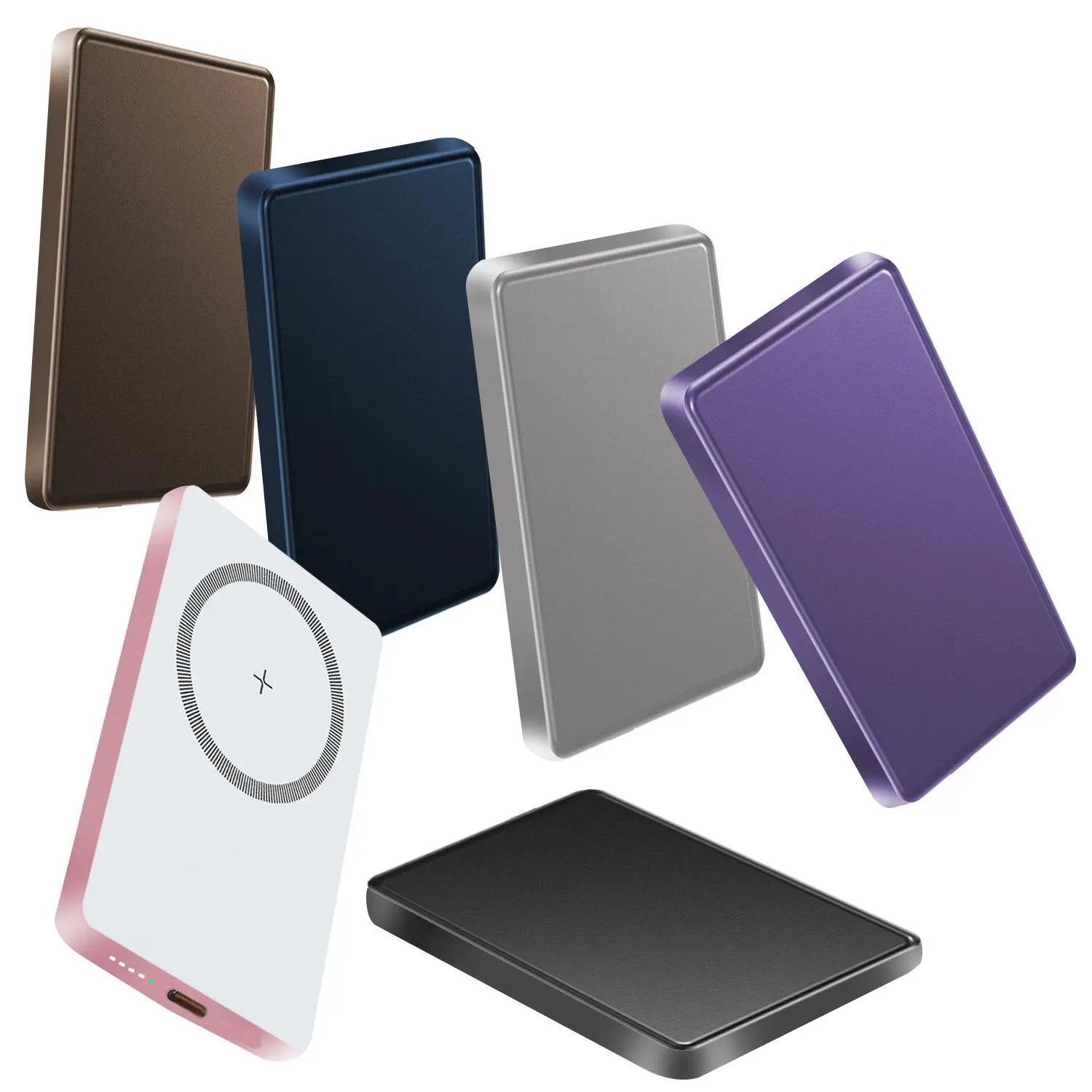 New Mini 5000mAh Wireless Fast Charger Power Bank, Travel Battery Pack, Portable Lightweight Backup Charger with Type-C Cable, Magnetic USB-PD Adapter, Essential Accessory for iPhone