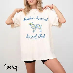 Boykin Spaniel Shirt, Dog Mom Shirts, Mother's Day Tee, Social Club Tshirts, Amalfi Shirt