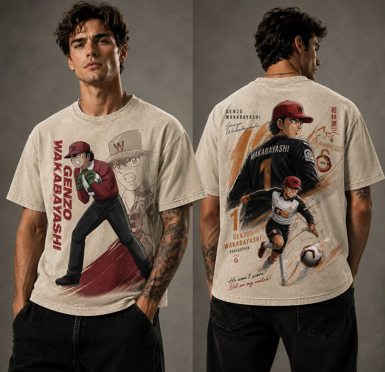 Genzo Wakabayashi x Captain Tsubasa Vintage Washed T-Shirt – The Anime Goalkeeper Behind Every WC , WC 2026 Fan Shirt, Season Edition Manga Anime Lover  Unisex Manga T Shirt, Soccer Anime Fan Gift