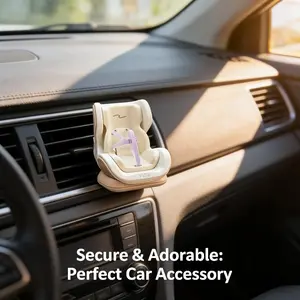 2026 New Lubb Car Dual Scene Safety Seat & Air Vent Ornament, Cute Hanging Doll, High Aesthetic Healing Style Car Decor, Car Interior Accessory, Car Accessories, Car Hanging Decoration