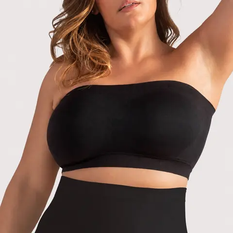 Shapermint Truekind Convertible Strapless Bandeau Bra with Wireless Comfort, Anti-Slip Grip & Removable Straps Fit Outfits Fabric Soft Customized Lightweight