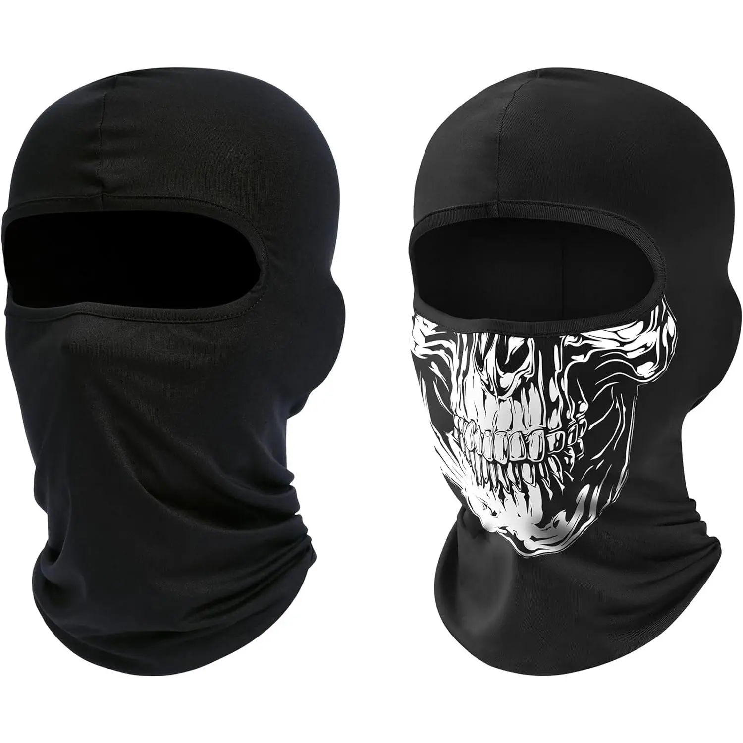 Men's/Women's 2-Pack Full Face Synthetic Balaclava - Cooling, Breathable, Windproof, Dustproof Ski Mask Gaiter for Biking, Outdoor Sports, Fishing, Cold Winter Warm Protective Gear, One Size Fits Most, Cold Wash, Modern