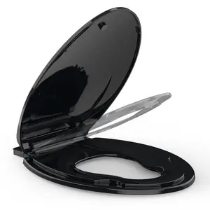 Garvee Round Toilet Seat with Integrated Toddler Seat for Potty Training, Compatible for Adult and Child Use, Featuring Soft-Close Mechanism and Magnetic Closure for Convenience and Safety