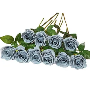 Dusty Blue Roses - 6pcs