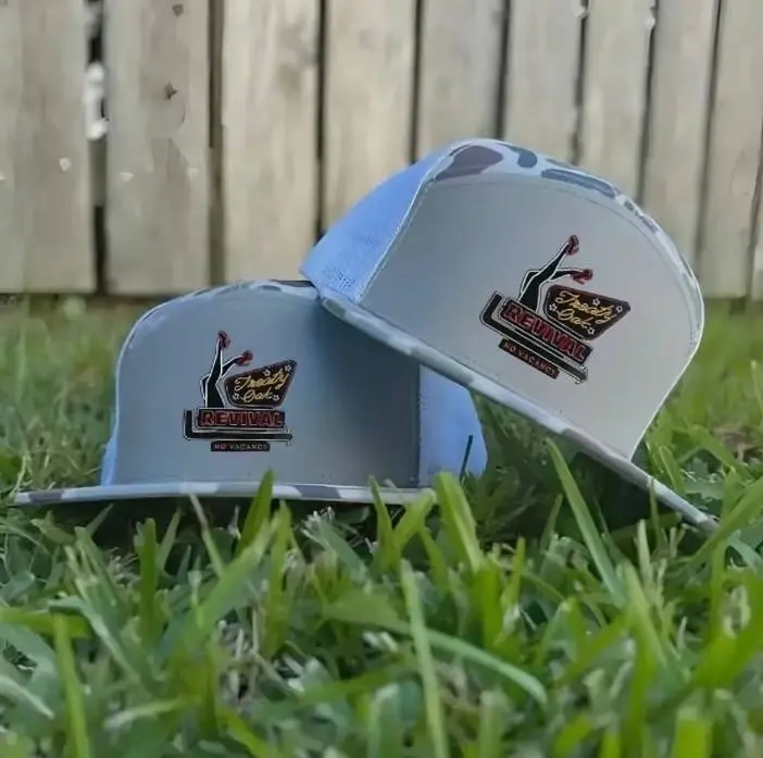 Revival Trucker Hat | Duck Hunting 7 Panel Camo Mesh Snapback | Waterfowl Gunter Hat | Gift for Men