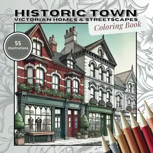 Historic Town Architecture Coloring Book : An Interior Design & Architecture Coloring Book for Adults