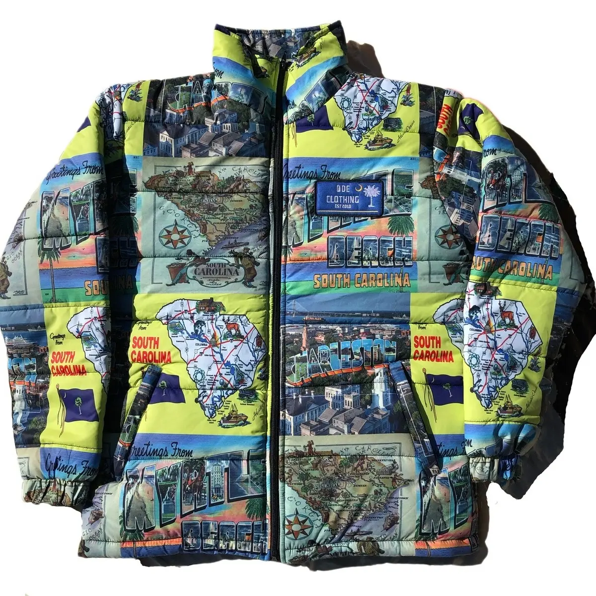 The ODE South Carolina Map Puffer Jacket