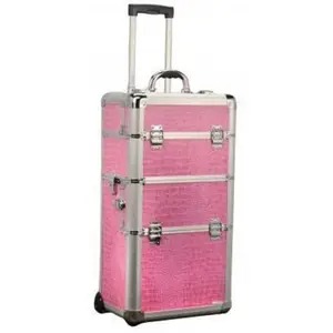 TZ Case  Wheeled Beauty Organizer Rose Gold