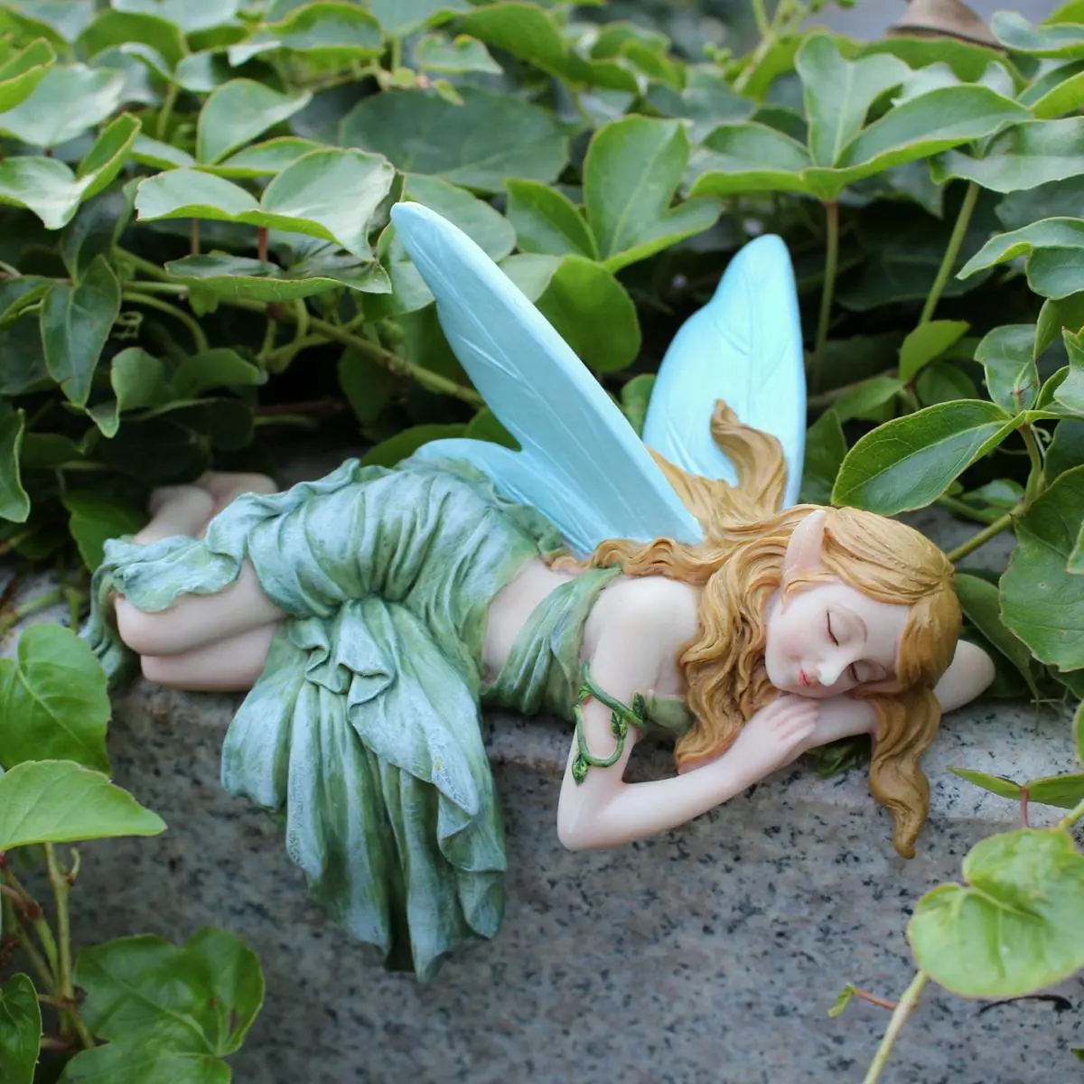 Colorful Sleeping Position Flower Fairy, 1 Count Garden Decoration Ornament, Home Desk, Garden Terrace, Garden Accessories, Outdoor Garden Accessory, Resin Statue