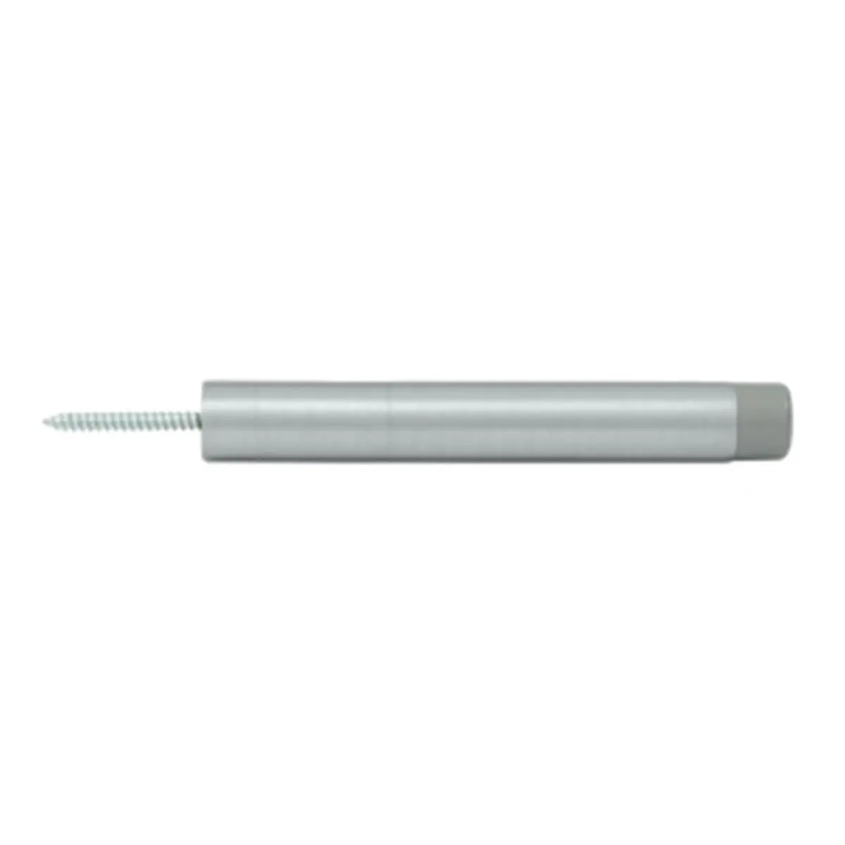 Deltana BDS450U26D Solid Brass Extension Baseboard Door Bumper - Satin Chrome, Door Hardware, 1" Extension, 2" Base, 4.5" Overall Length, Base + Screws, 2" Screw, Corrosion-Proof, Long-Lasting, Weatherproof, Ideal for Kitchen/Bath, 1 Year Finish Warranty