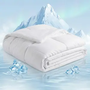 ULTRA COOLING NTBAY Summer Blanket - Q-Max 0.45 Ice Silk Cooling Comforter for Hot Sleepers & Night Sweats, Double-Sided Cold Touch Breathable Blanket, Soft Lightweight Bedding Gift
