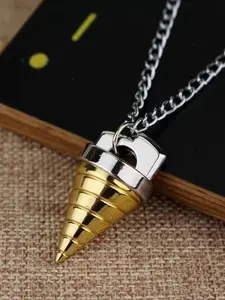 Gurren Lagann Core Drill Necklace Anime Tengen Toppa Gurren-Lagann Necklaces Simon Ganman Spiral Pendant Necklace For Women Men Hold Accessories Jewelry Decor or Keychain