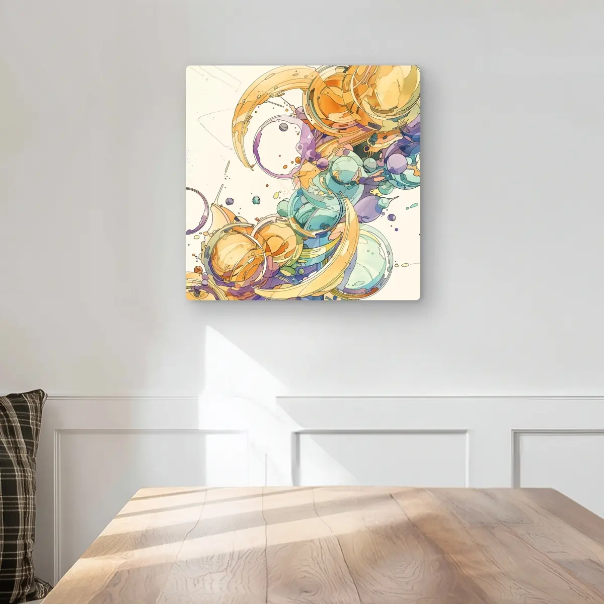MWW C1MP16165S1W3Z 16 x 16 in. Plan - Purple Metal Print Wall Art for Stunning Home Decor - Unique Art