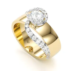 Jorrio 1ct moissanite round cut engangement ring for women-perfect for birthdays, anniversaries, or bridal looks