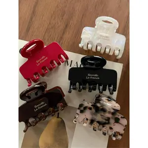 Vintage Solid Color Hawksbill Print Hair Claw Clip Versatile Hair Accessories for Women Minimalist Headwear Suitable for Thick Hair Fashion Hair Clips for Party Daily Clothing Decor