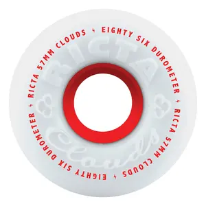 57mm Clouds Red 86a Ricta Skateboard Wheels