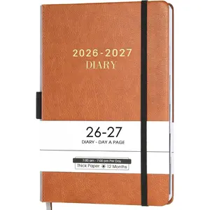 2026-2027 Diary - Daily Planner 2026-2027, July 2026 - June 2027 Appointment Book, 5.75" x 8.5", Hourly Planner with Tabs/Pen Loop/Bookmarks