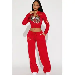 Ed Hardy Tiger Pant Set - Red R
