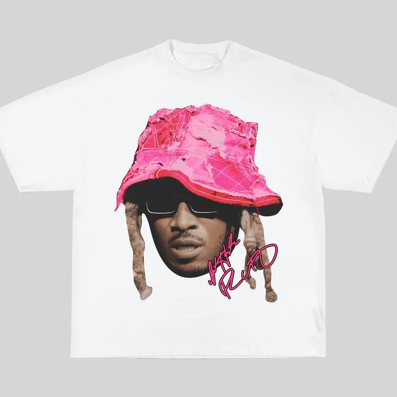 Future Pink Big Face Graphic Rap Tee
