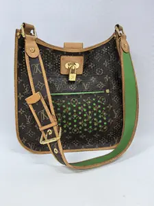 Pre-owned Louis Vuitton canvas Shoulder Bags Musette Perforated Monogram Evelyne（BF 12Z）XP01224