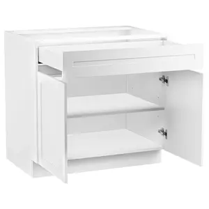 【Spotlight Day】VEVOR Shaker Base Cabinet 30" W x 24" D x 34.5" H Ready to Assemble with Drawer White