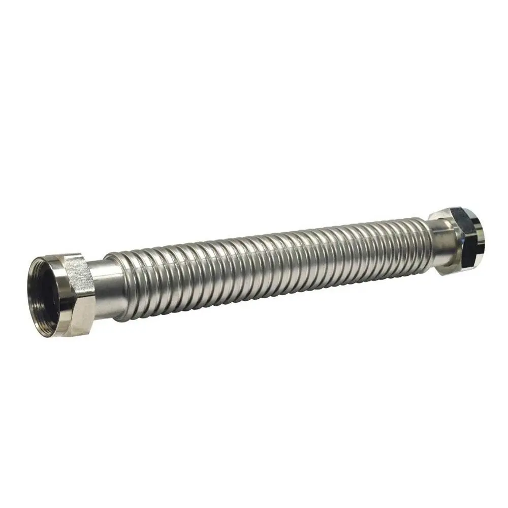 Stainless Steel Water Flex 1-1/2" FIP 24" length Corrugated connector
