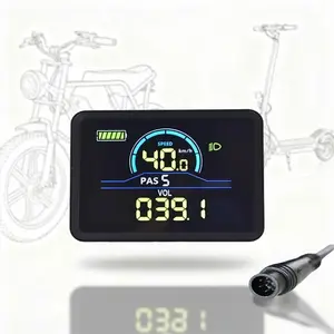 Waterproof Interface LCD Display Compatible with Electric Bicycles & Scooters, Uart 2 Protocol, P5c 6pin Cable Screen