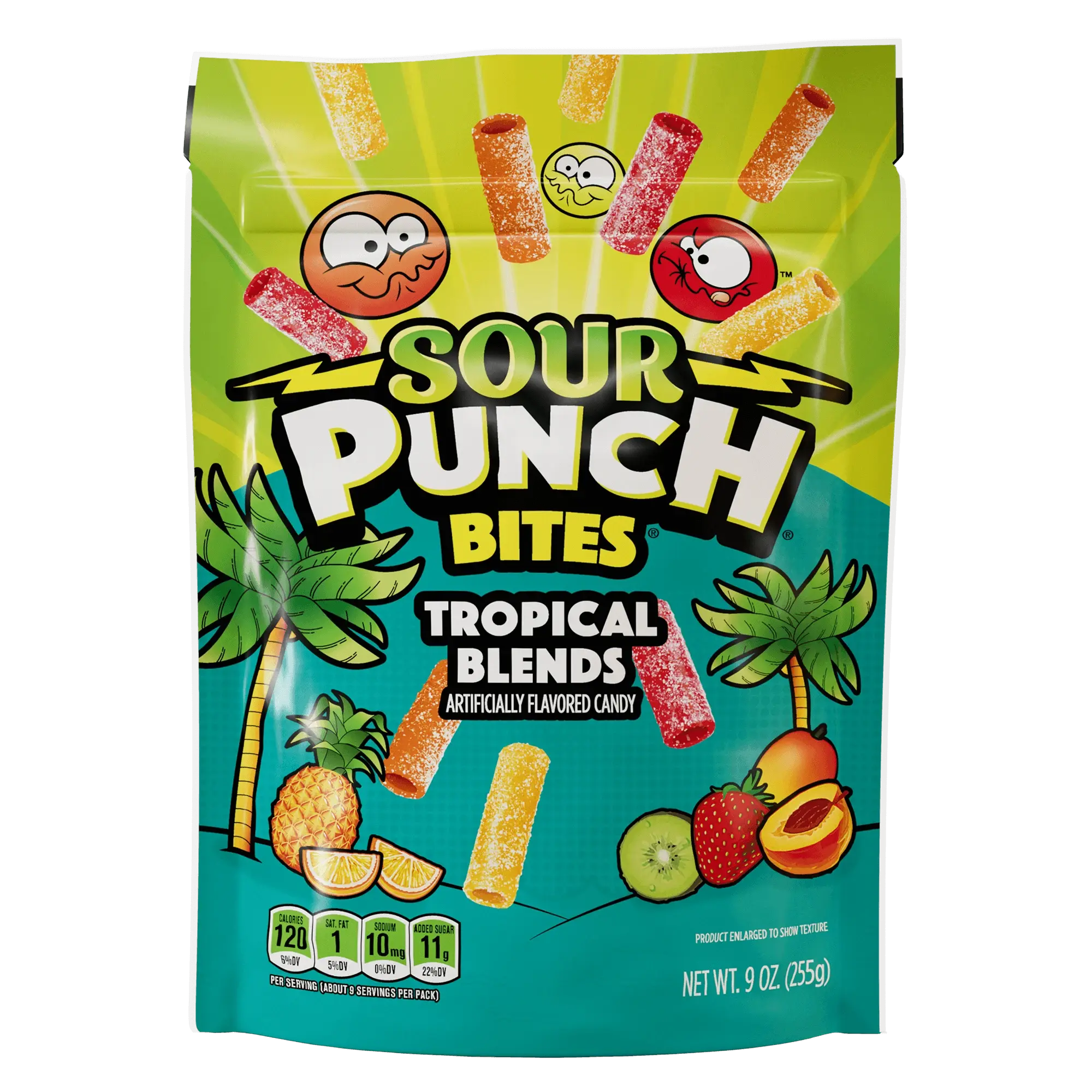Sour Punch Bites Tropical Flavors, 9oz Bag
