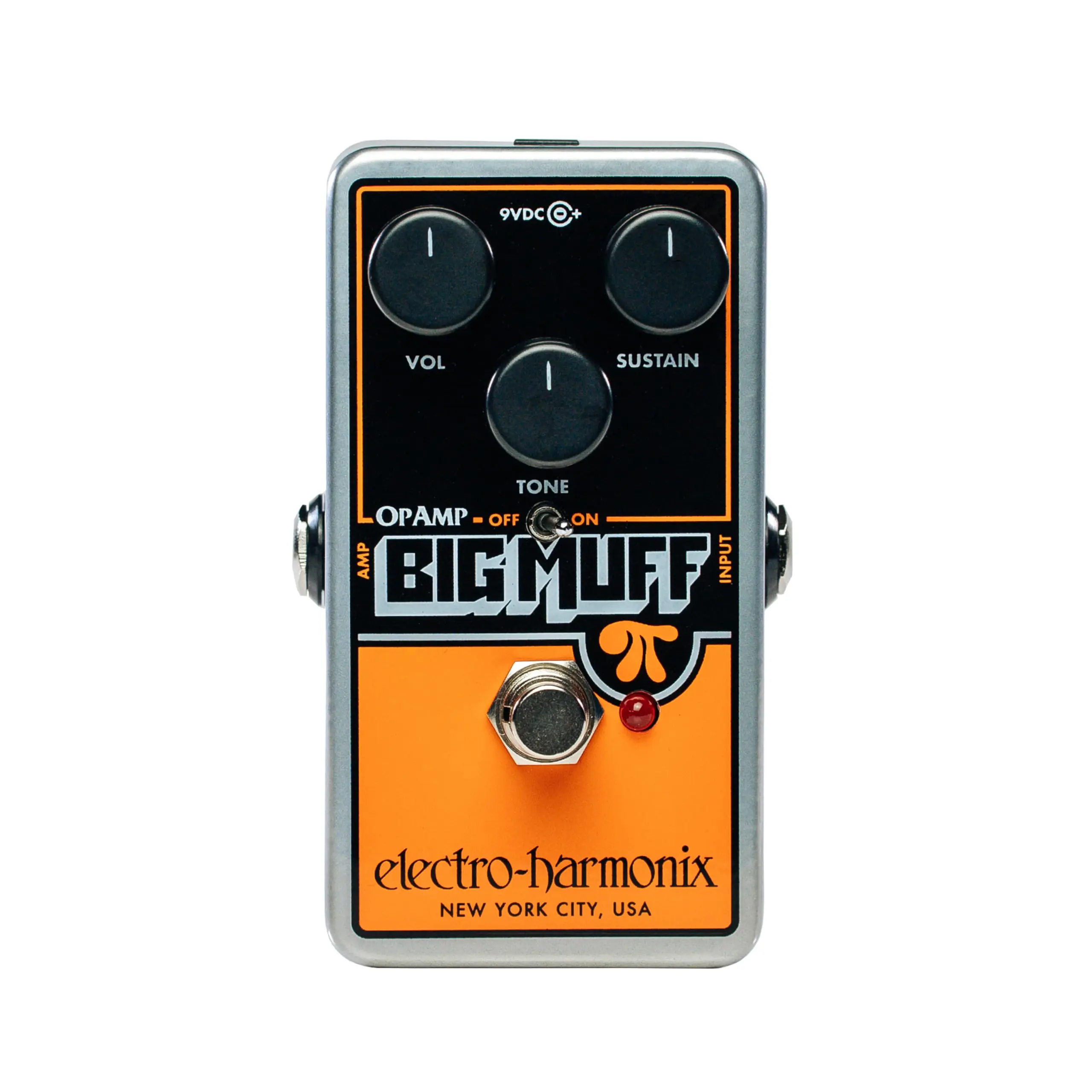 Electro-Harmonix Op Amp Big Muff Pi Analog Fuzz Pedal for Electric Guitar – Vintage Op-Amp Circuit, Classic Distortion, Long Sustain, True Bypass Stompbox, Iconic Compact Guitar Effects Pedal for Rock 