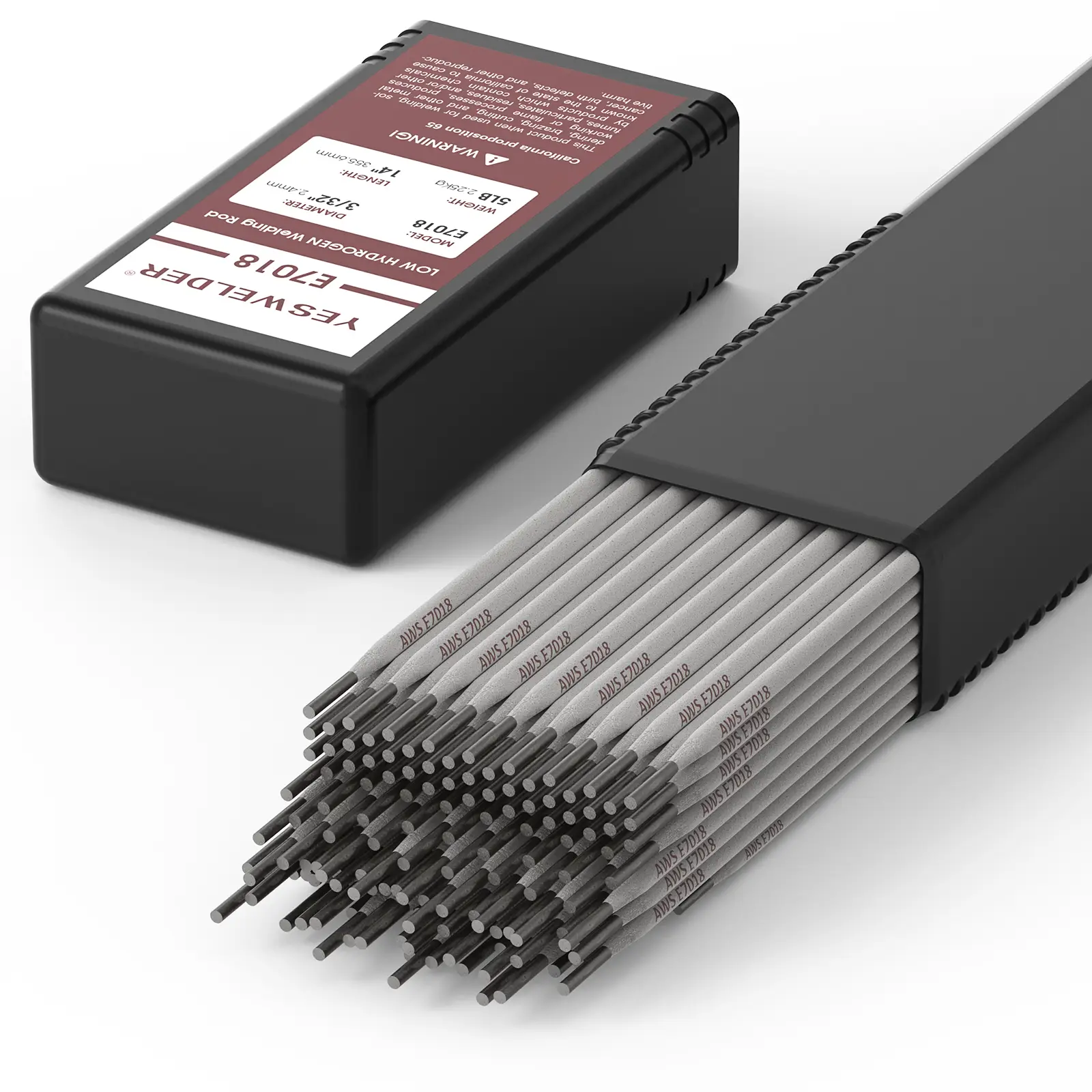 YESWELDER E7018 1/8" 3/32" 5/32" 5LB Arc Welding Rod, 5-Pound Low Hydrogen Carbon Steel Stick Electrodes