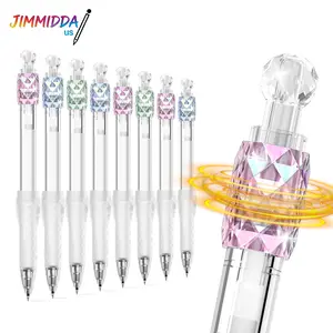 8 Pcs Fidget Spinning Gel Pens, 0.7mm Fine Point Black Ink, Smooth Quick Dry Writing Pen, Soft Comfort Grip, Cute Portable Rotating Ballpoint Pen, Journaling Note Taking School Office Daily Supplies for Students Adults summerwins