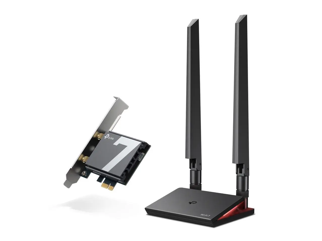 TP-Link WiFi 7 BE9300 PCIe WiFi Card for Desktop PC(Archer TBE550E), Tri-Band Wireless Adapter with MLO, LED, Bluetooth 5.4, WPA3, Ultra-Low Latency, Easy Installation, Multicolor status LED