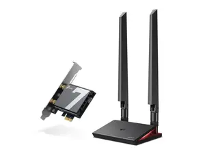 TP-Link WiFi 7 BE9300 PCIe WiFi Card for Desktop PC(Archer TBE550E), Tri-Band Wireless Adapter with MLO, LED, Bluetooth 5.4, WPA3, Ultra-Low Latency, Easy Installation, Multicolor status LED