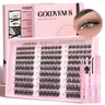 Goddvenus Pluush lash Clusters Natural D Curl Lash Clusters Wispy Cluster Eyelash Extensions, DIY Lash Extension at Home for Natural Look