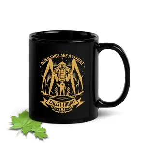 Enlist Today Helldivers 2 Black and White 11oz and 15oz Mug