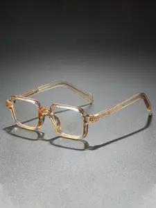 CATERSIDE One Pair With Packaging New Retro CP Pin Thick Frame Plain Glasses Unisex Versatile Elegant Casual Travel Beach Road Trip Cycling Music Festival Street Photography