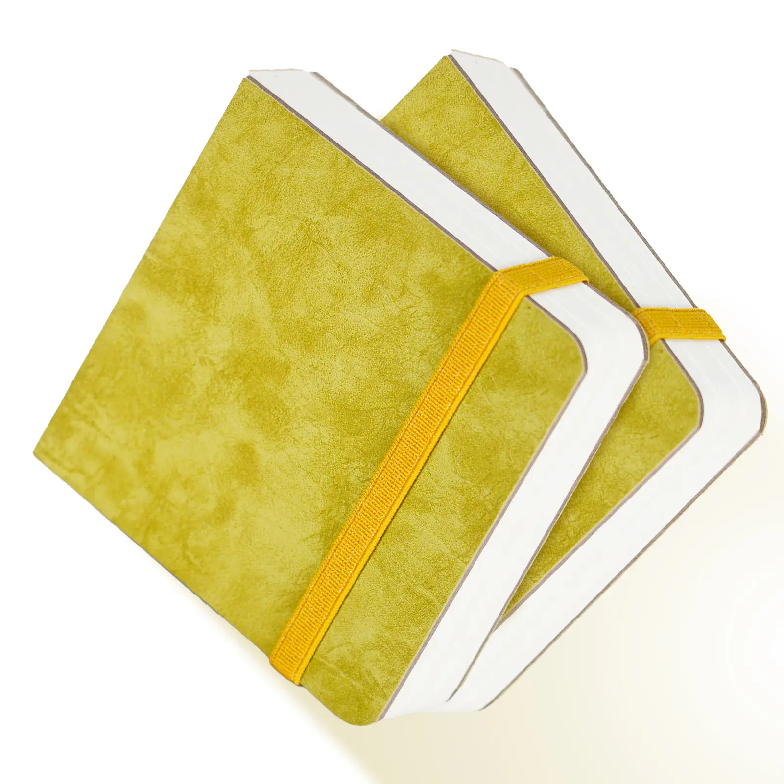 Funto Watercolor Journal 2-Pack, Cold-Pressed 100% Cotton, Pearlescent PU Leather Brown Hard Cover, Removable Elastic Band, Art Supplies for Watercolo